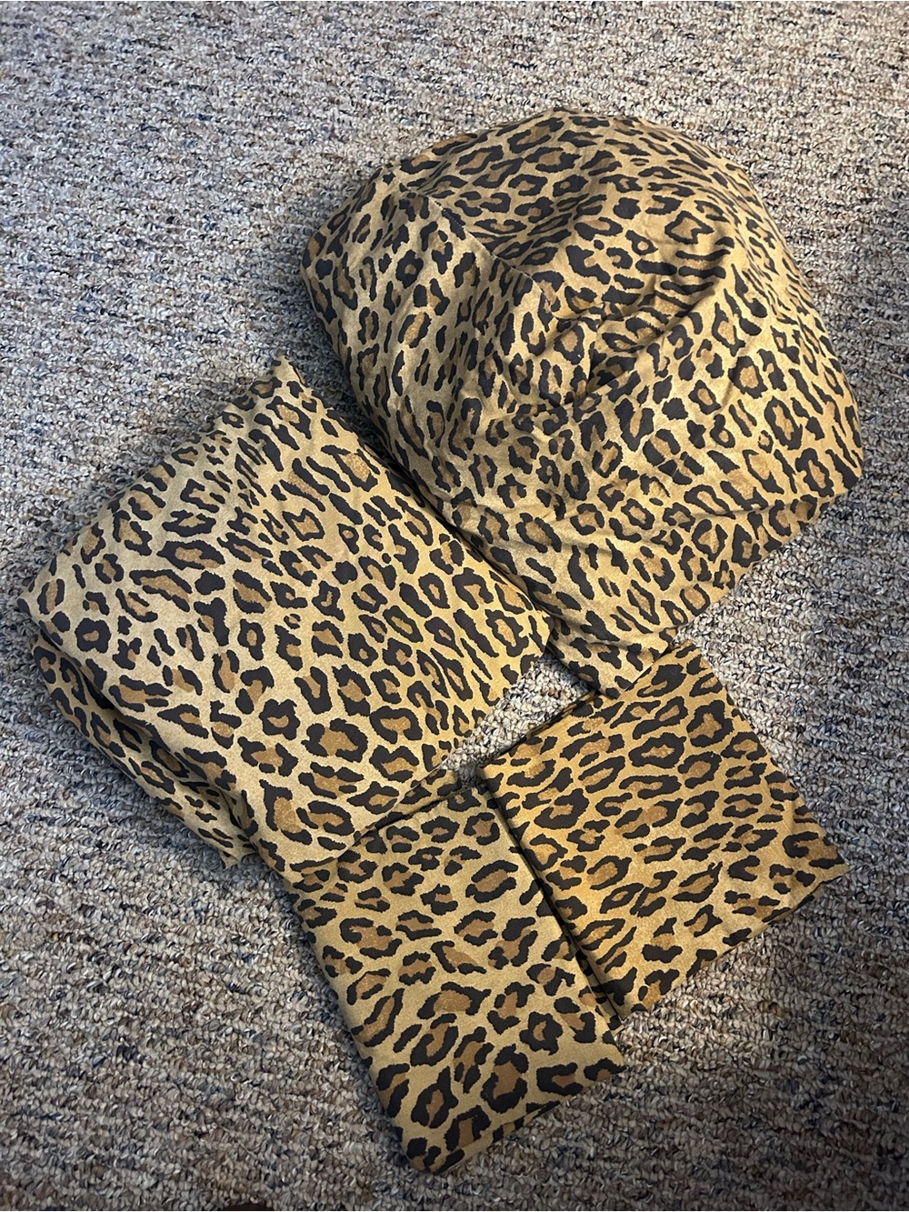 Ralph Lauren Leopard Print Sheet Set in Tan and Black